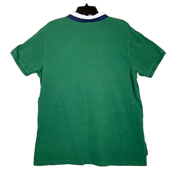 Polo Ralph Lauren Shirt Men XL Big Pony Rugby Retro Logo Button Design Green Str - Picture 8 of 8